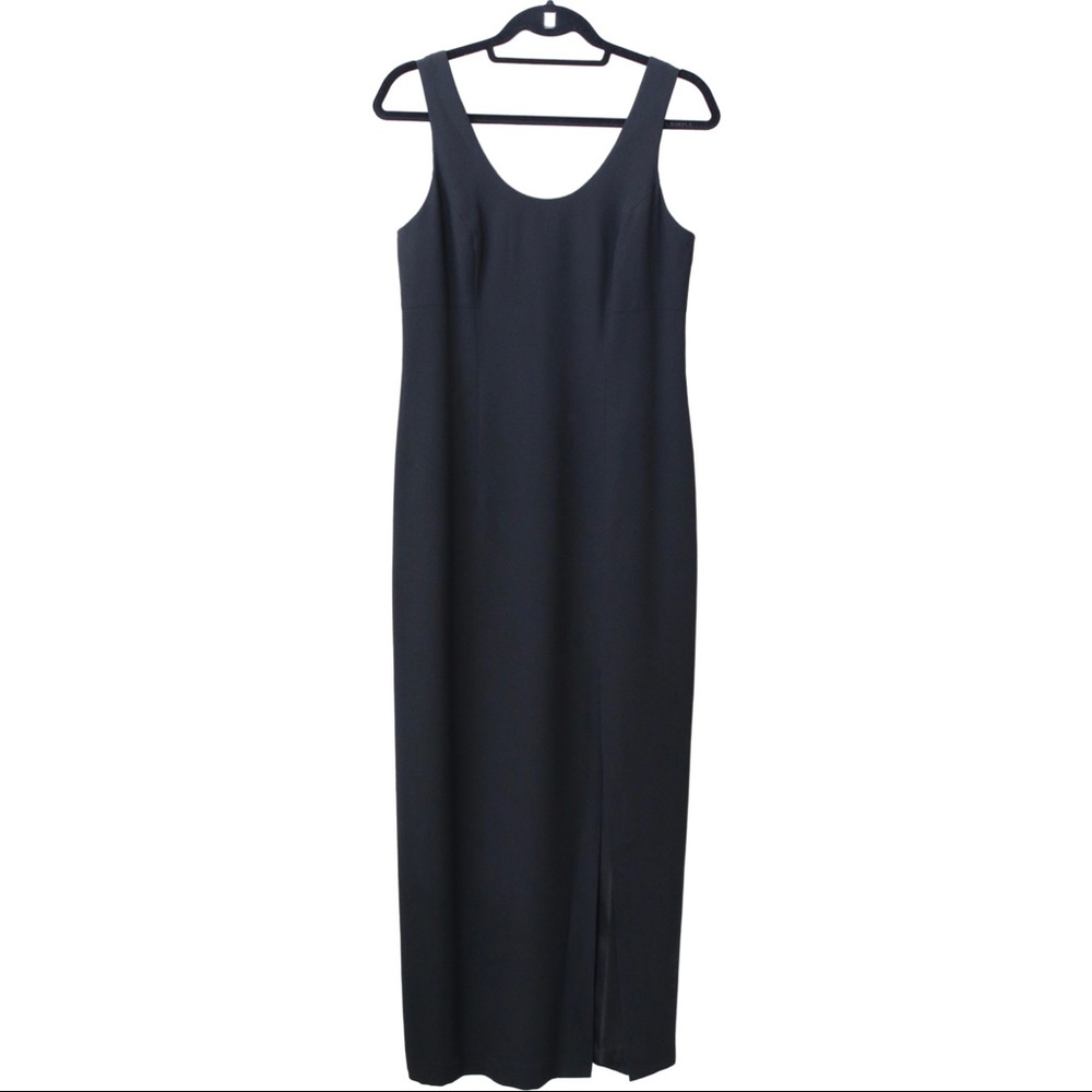 Vintage Patra Womens Long Black Dress Size 8